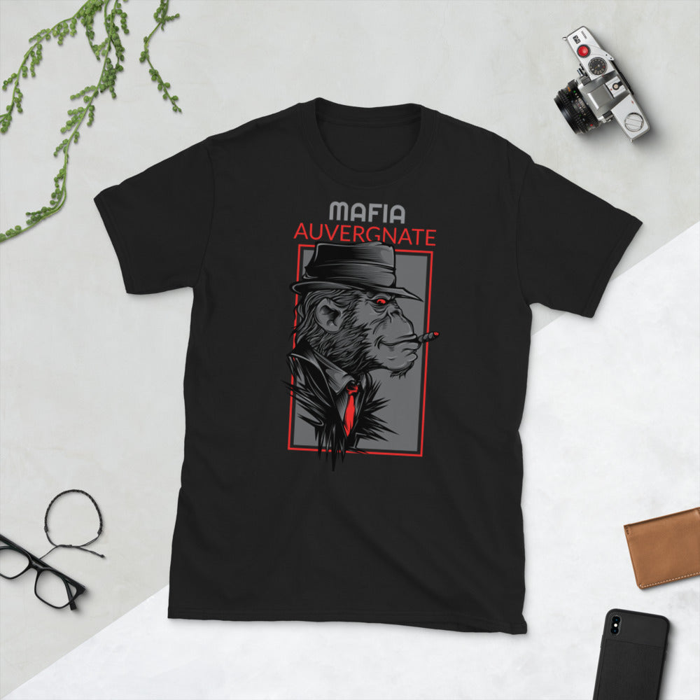 T-shirt Auvergne bleu marine dos - Mafia auvergnate humoristique