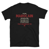 Thumbnail for T-shirt Marocain noir - Confiance et humour au quotidien