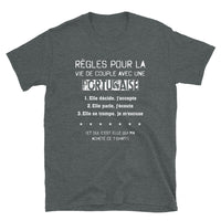 Thumbnail for T-shirt Portugal gris foncé dos - Règle pour vivre avec une Portugaise