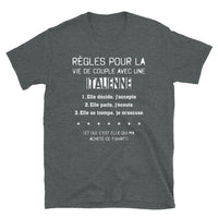 Thumbnail for T-shirt Italie gris foncé - Règle pour vivre avec une Italienne