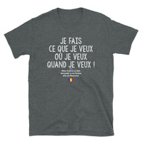 Thumbnail for T-shirt Roumanie gris foncé chiné - Je fais ce que je veux mais ma femme est Roumaine