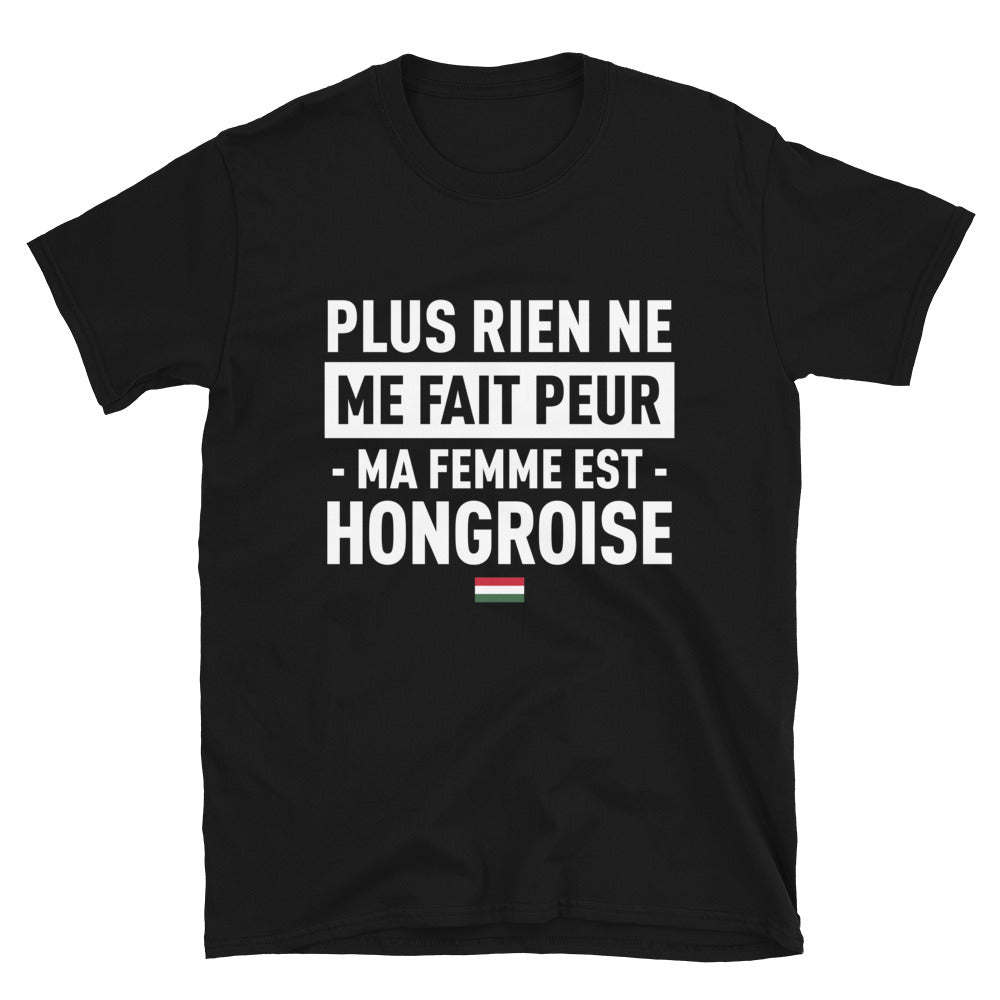 T-shirt Hongrois noir - Ma femme est hongroise
