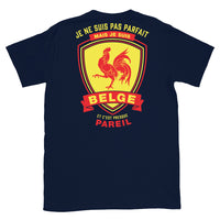 Thumbnail for T-shirt Belgique bleu marine - Je ne suis pas parfait mais Belge face