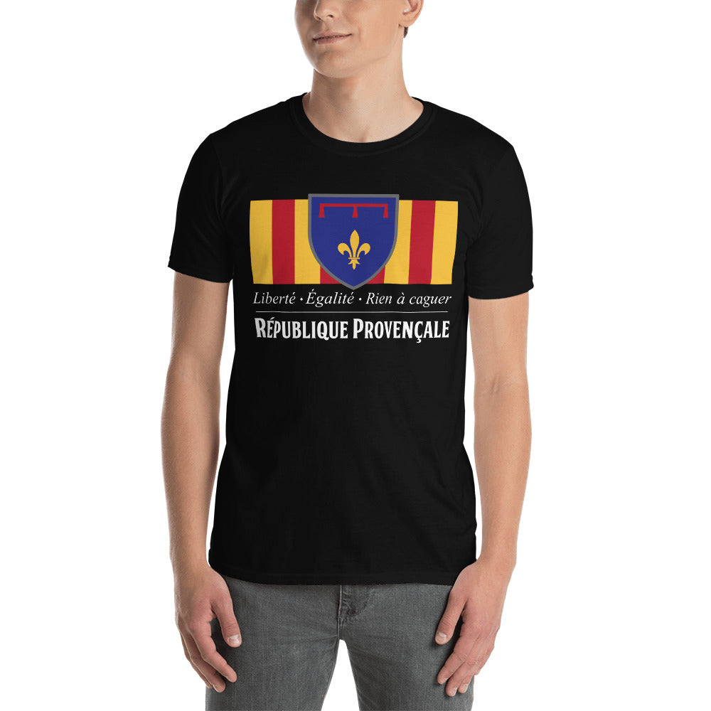 T-shirt Provence gris foncé chiné - Drapeau ancien et moderne