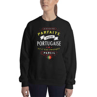 Thumbnail for Sweatshirt Portugal noir dos - Je ne suis pas parfaite mais...