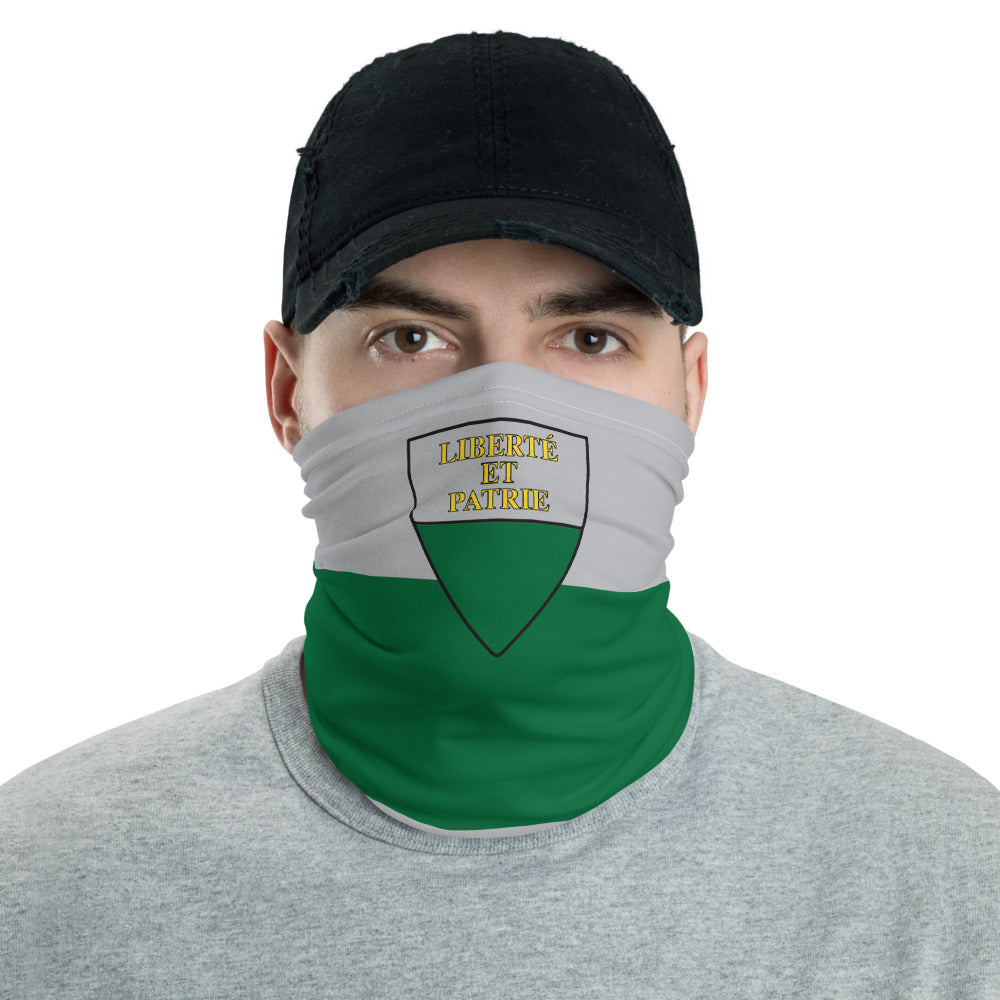 Cache-cou Vaud gris et vert - Accessoire polyvalent face