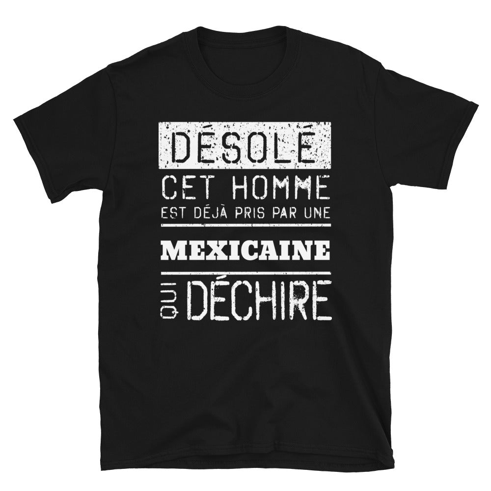 T-shirt Mexicaine noir - Désolé ce mec est pris