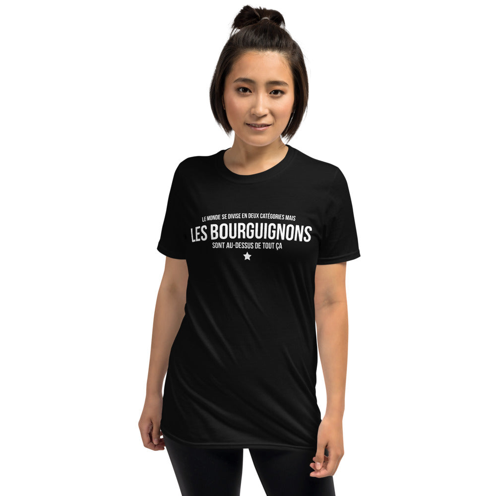 T-shirt Bourgogne marine - Le monde se divise en deux catégories