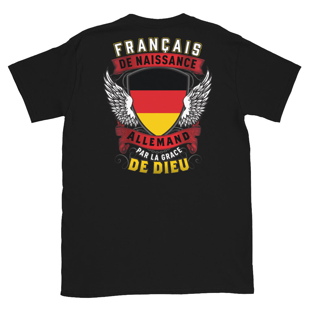 T-shirt Français noir - Fierté et humour de nos origines
