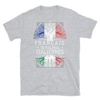 Thumbnail for T-shirt Italie gris foncé dos - Arbre des racines italiennes