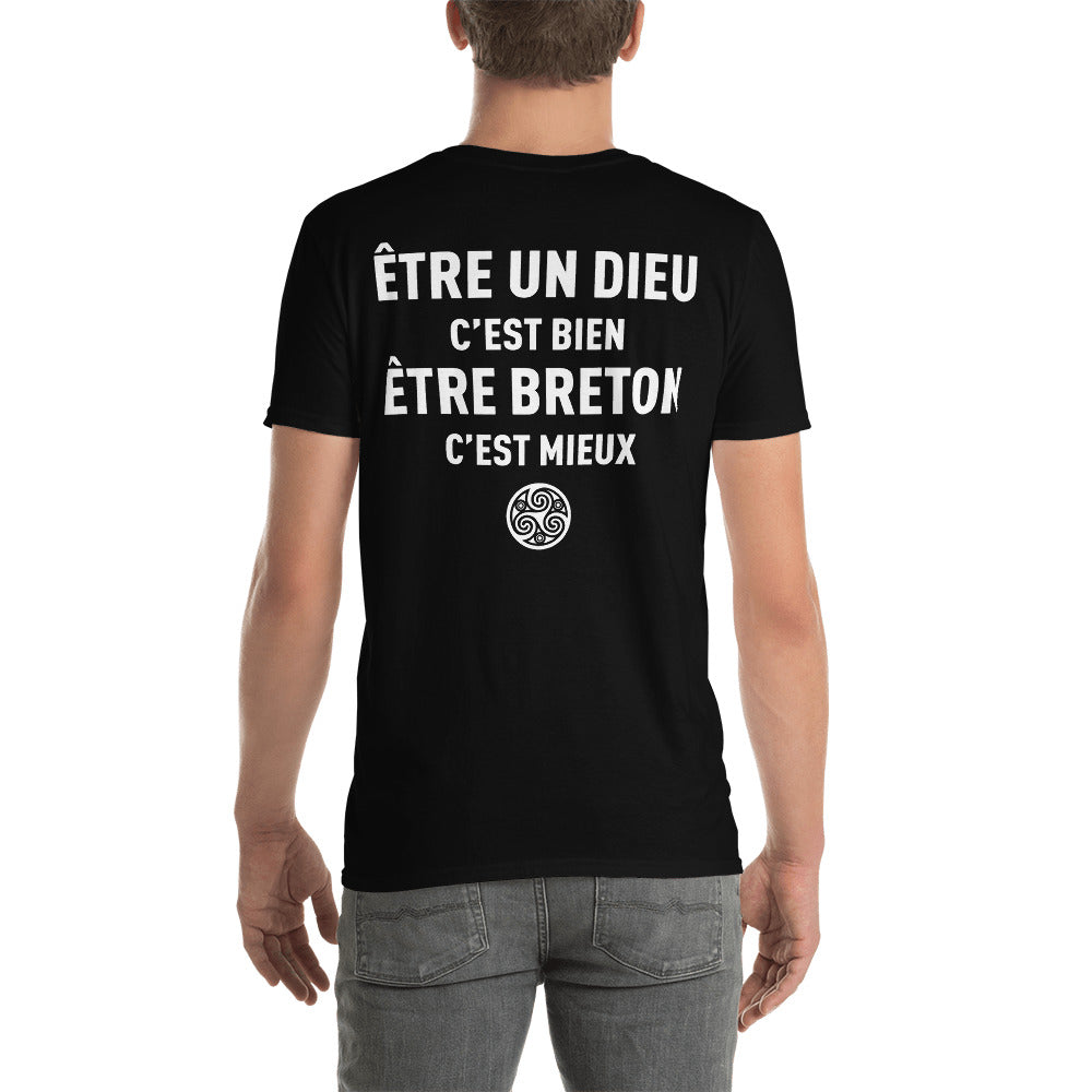 T-shirt Bretagne noir - Être un Dieu c'est mieux