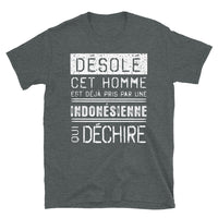 Thumbnail for T-shirt Indonésie bleu marine - Désolé ce mec est pris