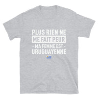 Thumbnail for T-shirt Uruguay bleu marine dos - Plus rien ne me fait peur ma femme est