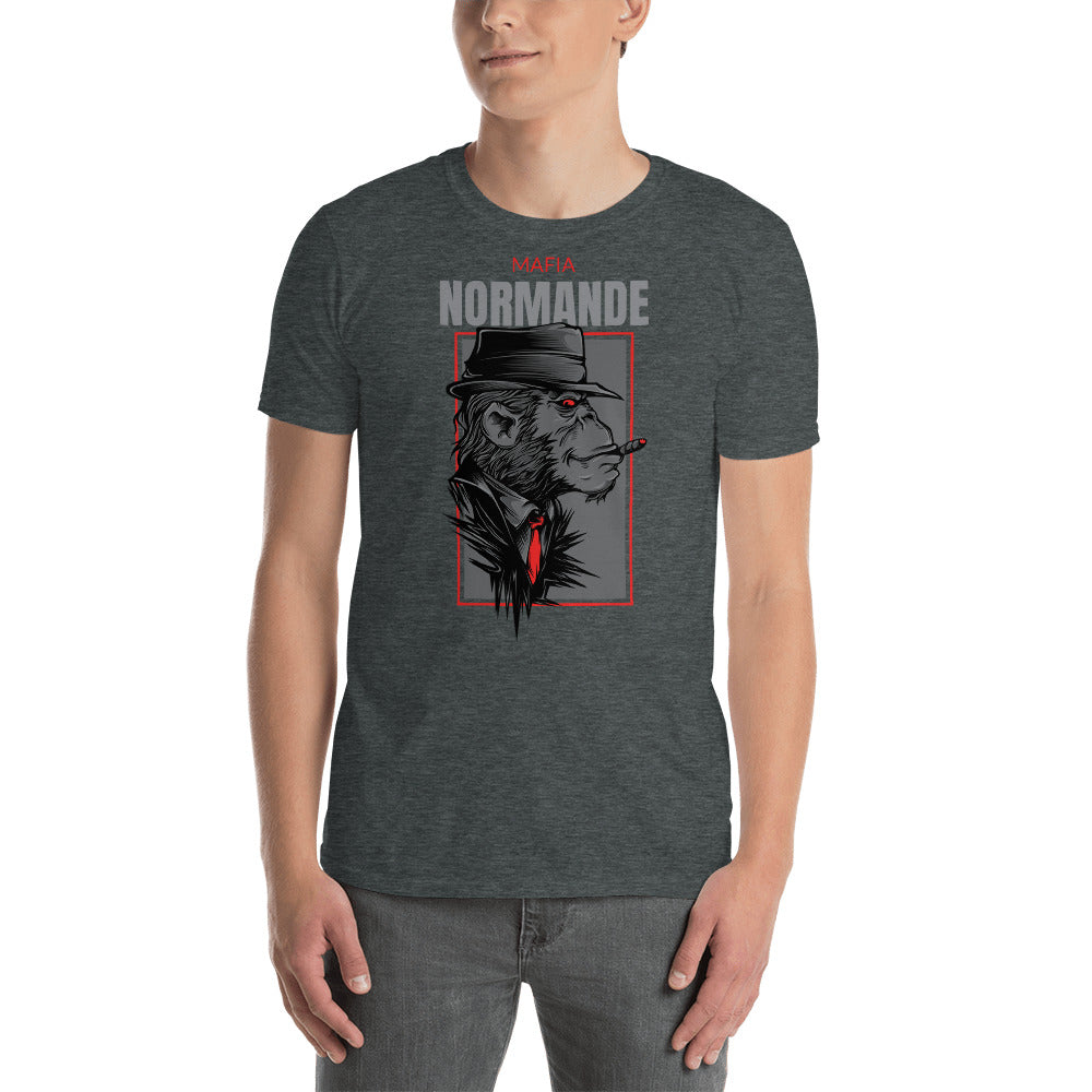 T-shirt Normandie noir dos - Mafia Normande avec humour
