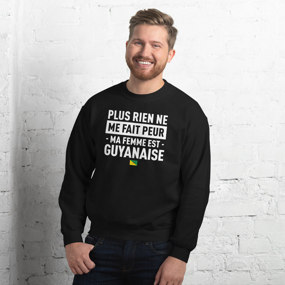 Sweatshirt Guyanaise gris foncé dos - Ma femme est Guyanaise