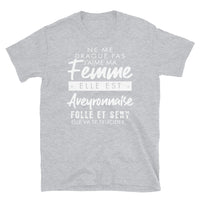 Thumbnail for T-shirt Aveyron gris foncé chiné dos - Ne me drague pas