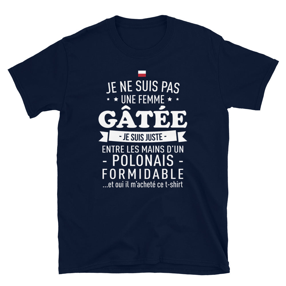 T-shirt Polonais gris foncé chiné - Je ne suis pas gâtée, juste entre les mains d'un Polonais