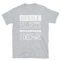 Thumbnail for T-shirt Hollandais bleu marine dos - Désolé ce mec est pris