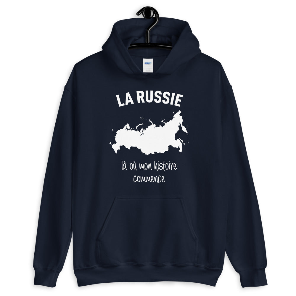 Sweatshirt Russie bleu marine - La Russie là où mon histoire commence