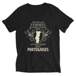 Les meilleures sont Portugaises - T-shirt col V - Ici & Là - T-shirts & Souvenirs de chez toi