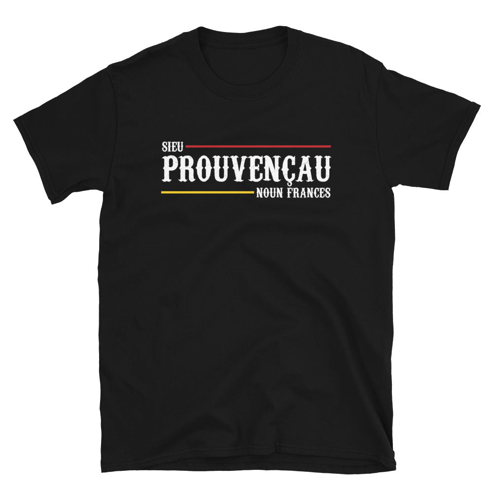 T-shirt Provence noir - Siéu Prouvençau, noun francés
