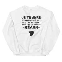Thumbnail for Sweatshirt Béarn blanc - Je te jure avec humour