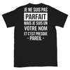 T-shirt Aveyron noir - Je ne suis pas parfait mais je suis un XXX
