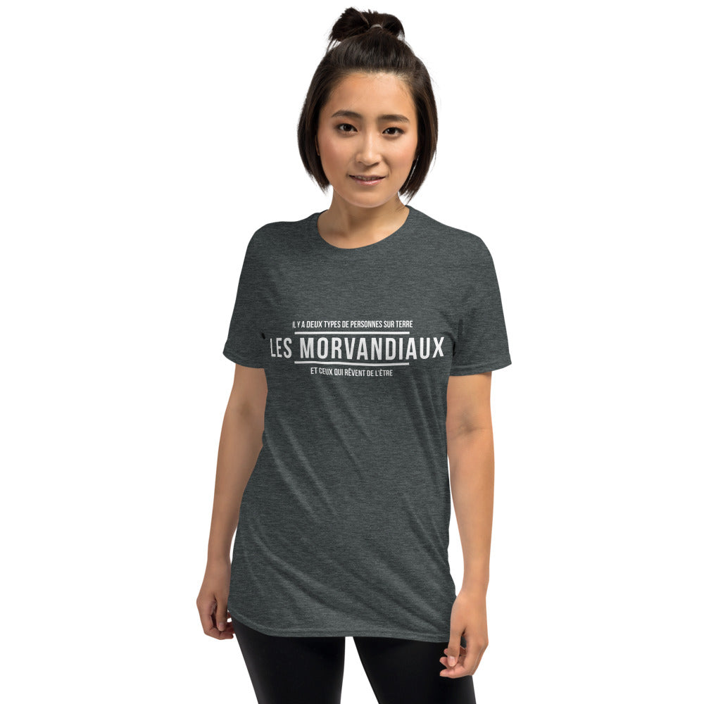 T-shirt Bourgogne bleu marine - Deux types de personnes