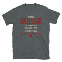 Thumbnail for T-shirt Suisse bleu marine dos - Ça dépend de toi avec humour
