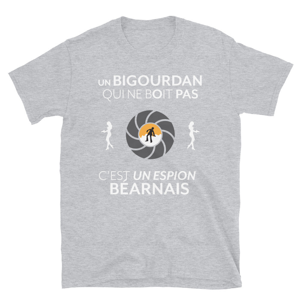 T-shirt Bigorre gris sportif - Le gars qui ne boit pas c'est un espion