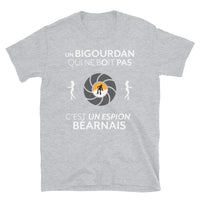 Thumbnail for T-shirt Bigorre gris sportif - Le gars qui ne boit pas c'est un espion