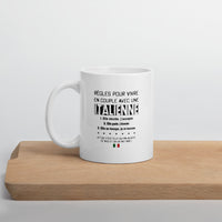 Thumbnail for Mug Italie blanc - Règle pour vivre avec une italienne