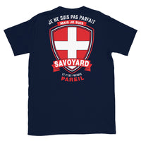 Thumbnail for T-shirt Savoie bleu marine dos - Je ne suis pas parfait, je suis savoyard