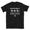 T-shirt Ardéchois noir - Mon groupe sanguin est Ardéchois Plus +