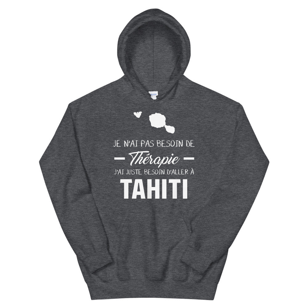 Sweatshirt Tahiti gris foncé - Je n'ai pas besoin de thérapie