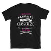 T-shirt Chasseresse noir - Design humoristique et local