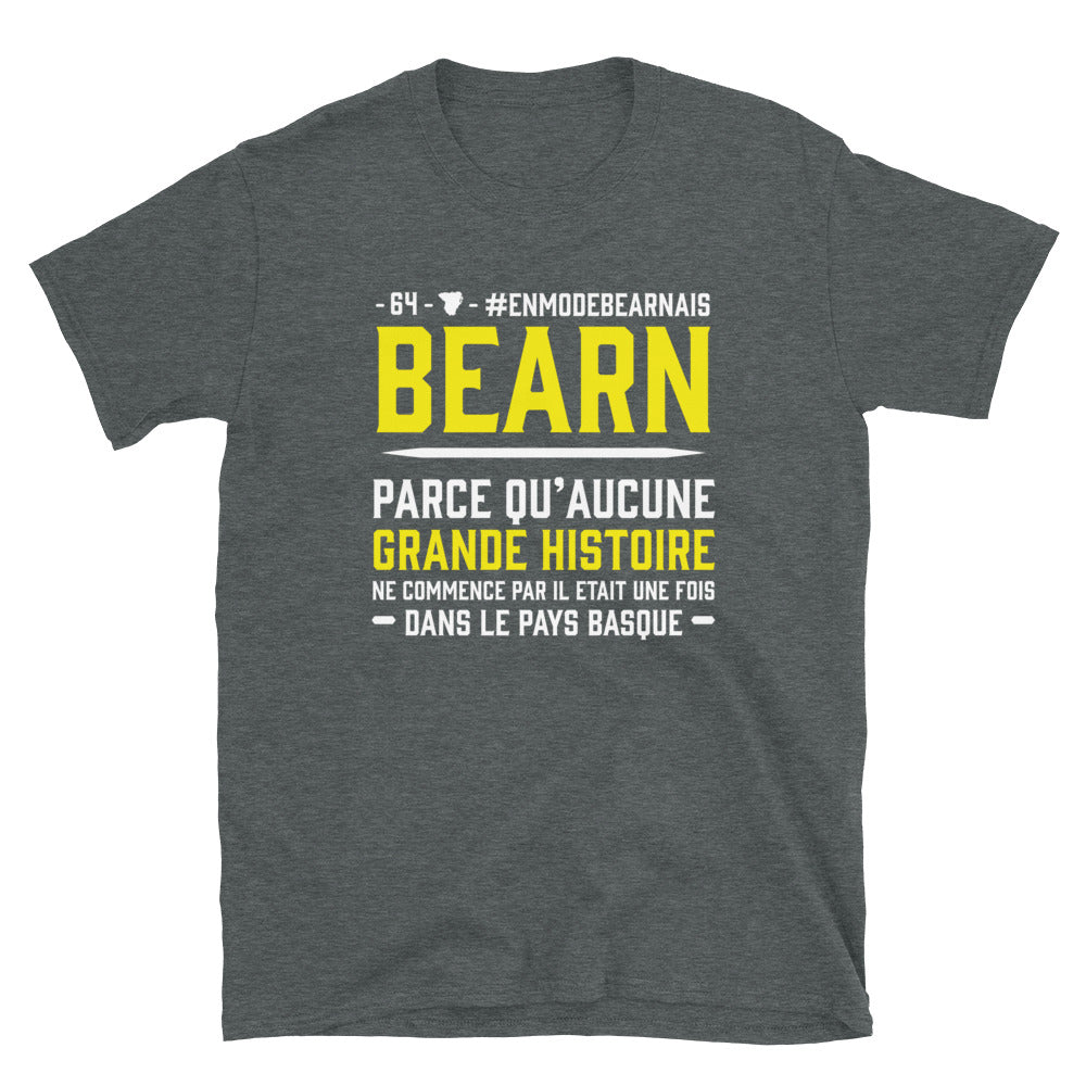 T-shirt Béarn gris foncé - Grande histoire à prendre avec humour