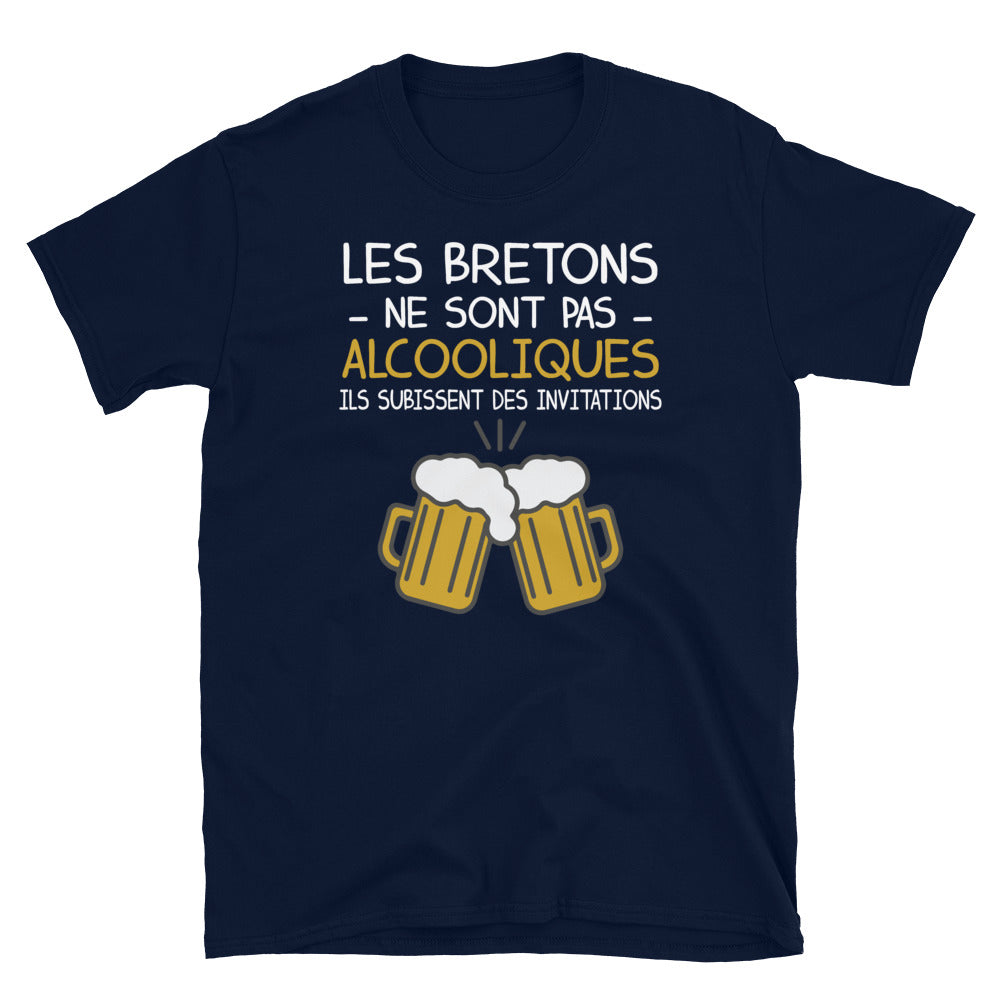 T-shirt Bretagne gris foncé chiné dos - Les Bretons ne sont pas alcooliques