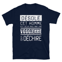 Thumbnail for T-shirt Vosgienne noir dos - Désolé ce mec est pris par une fille