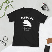 Thumbnail for T-shirt Sénégal bleu marine dos - Mon histoire commence avec fierté