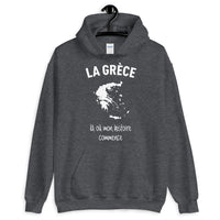 Thumbnail for Sweatshirt Grèce gris foncé - Mon histoire commence ici