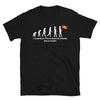 T-shirt Normandie noir - Évolution de l'homme humoristique