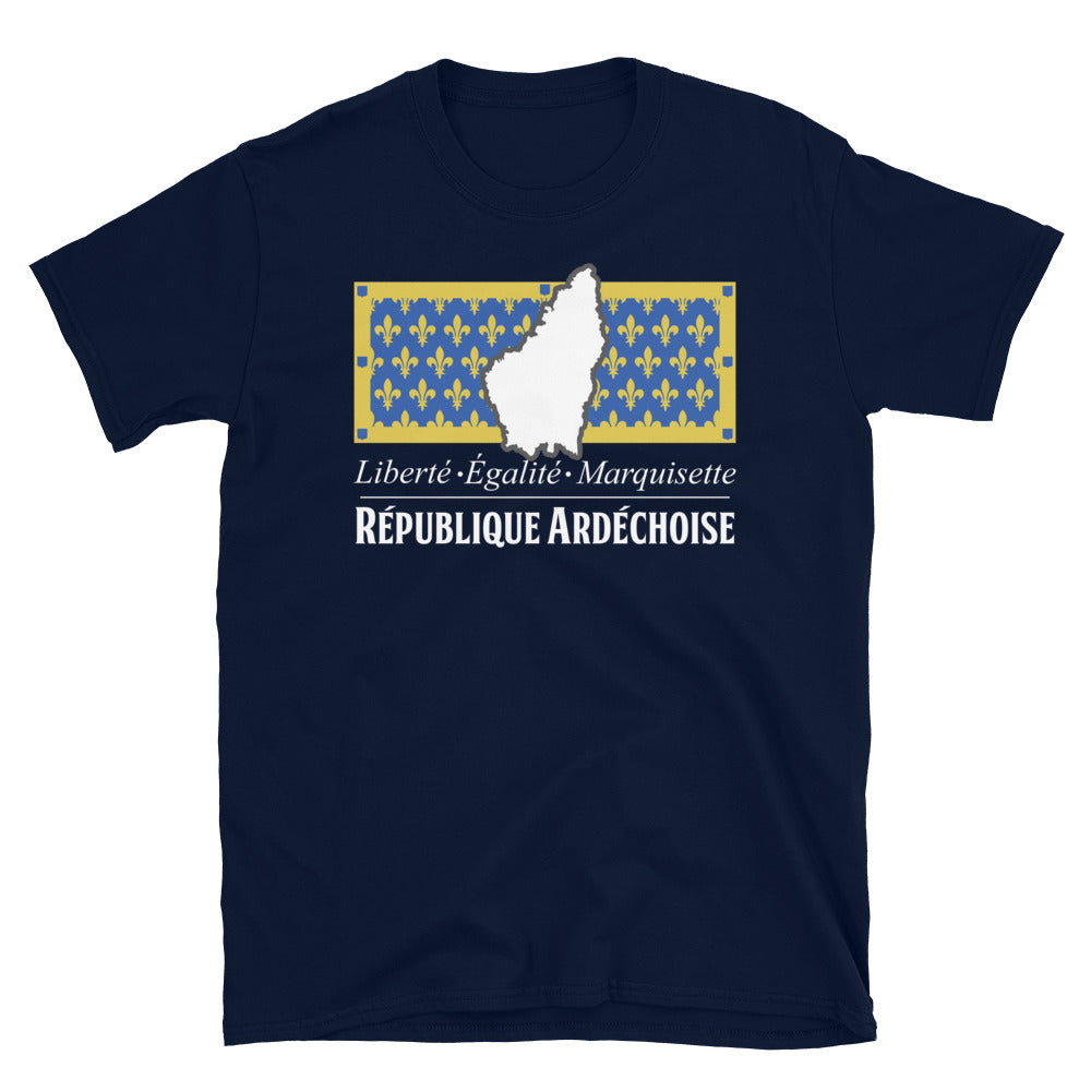 T-shirt Ardéchois noir dos - Liberté Égalité Marquisette