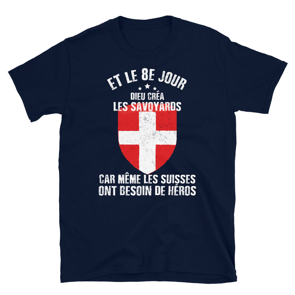 T-shirt Savoie gris foncé chiné - Le 8e jour, héros des Savoyards