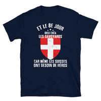 Thumbnail for T-shirt Savoie gris foncé chiné - Le 8e jour, héros des Savoyards
