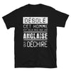 T-shirt Anglaise noir - Désolé ce mec est pris par une fille