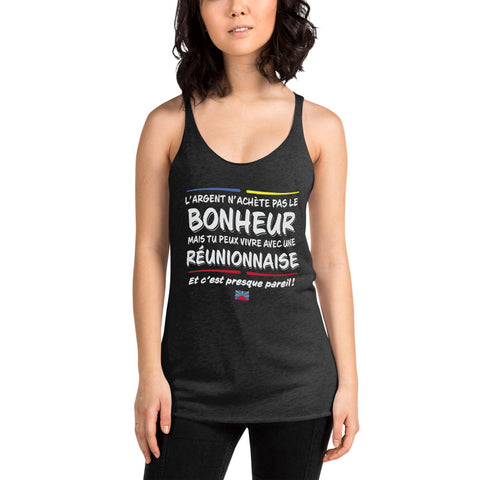 L'argent, Bonheur, Réunionnaise, Débardeur femme shirt - Ici & Là - T-shirts & Souvenirs de chez toi