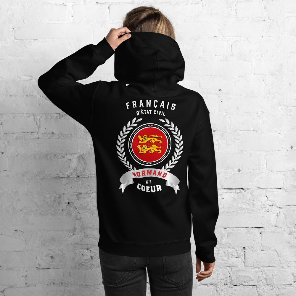 Sweatshirt Normand gris foncé chiné dos - Fierté et confort à la française
