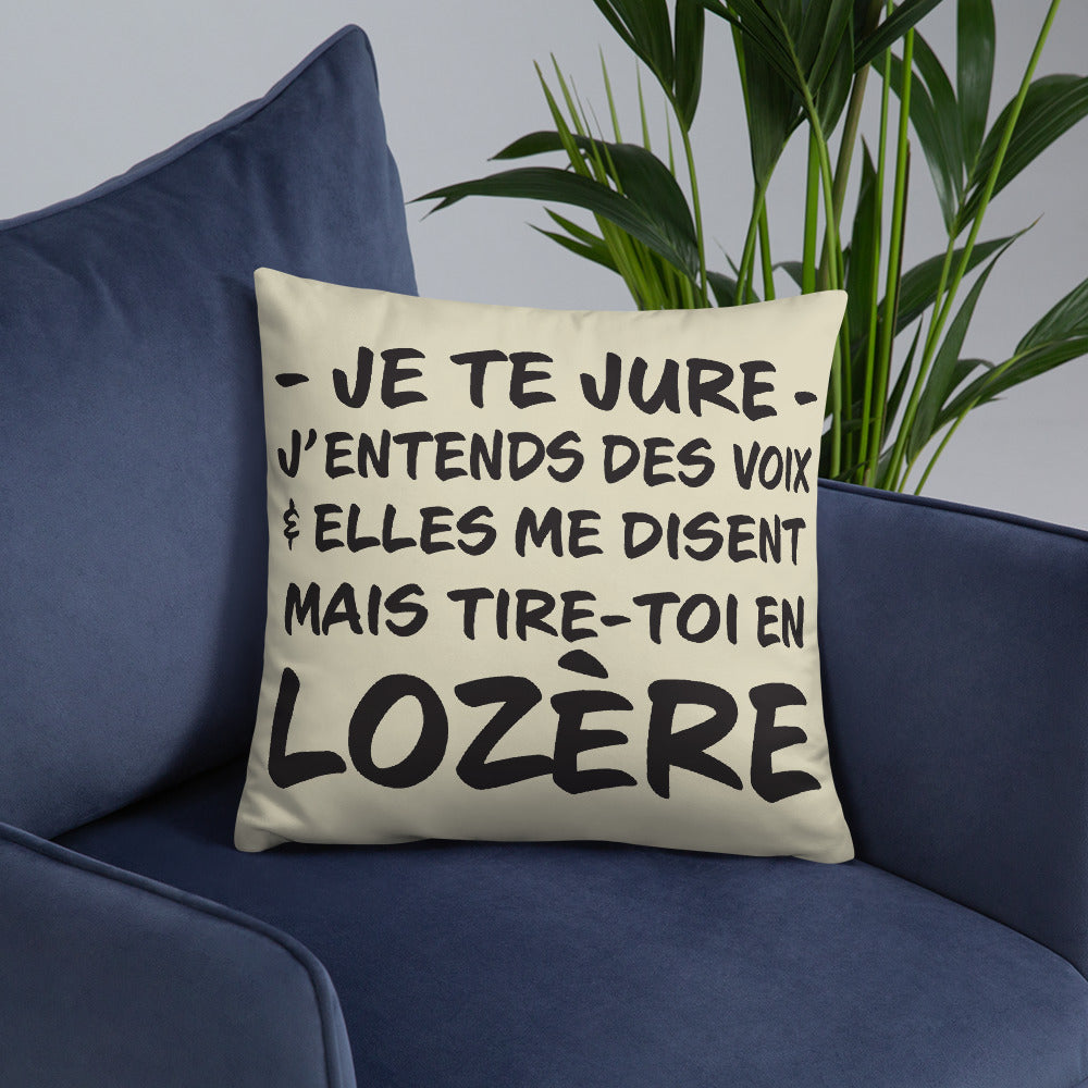 Tire toi en Lozère - Coussin décoratif et humoristique sur la Lozère - Ici & Là - T-shirts & Souvenirs de chez toi