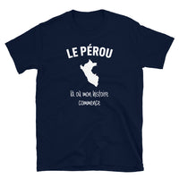 Thumbnail for T-shirt Pérou gris foncé chiné - Mon histoire commence avec fierté